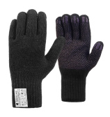 Двойные хлопчатобумажные перчатки (70% ХБ + 30% полиэфир) с ПВХ «Точка», 7.5 класс, по ГОСТу с маркировкой, черные